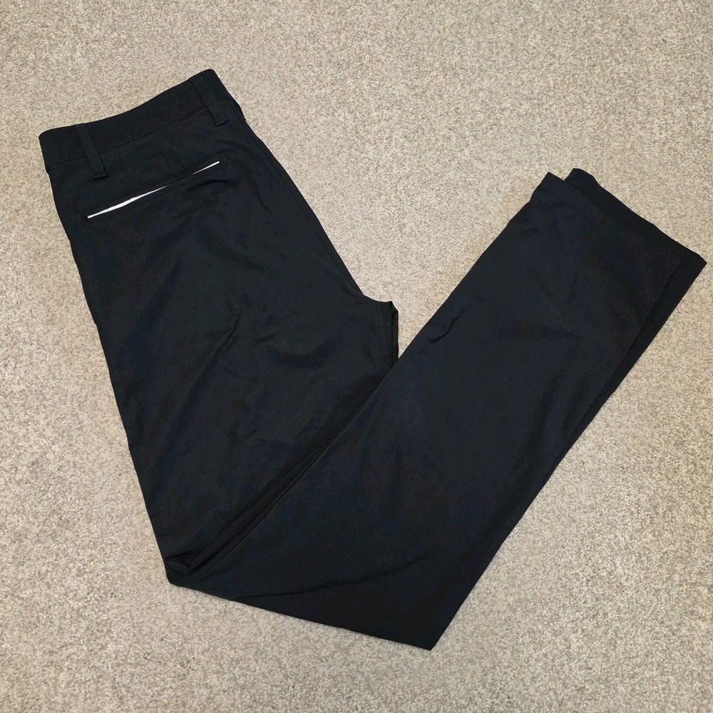 Rhone Commuter City Athletic Reflective Black Chino Pants Sz 32 (31x32) Preppy